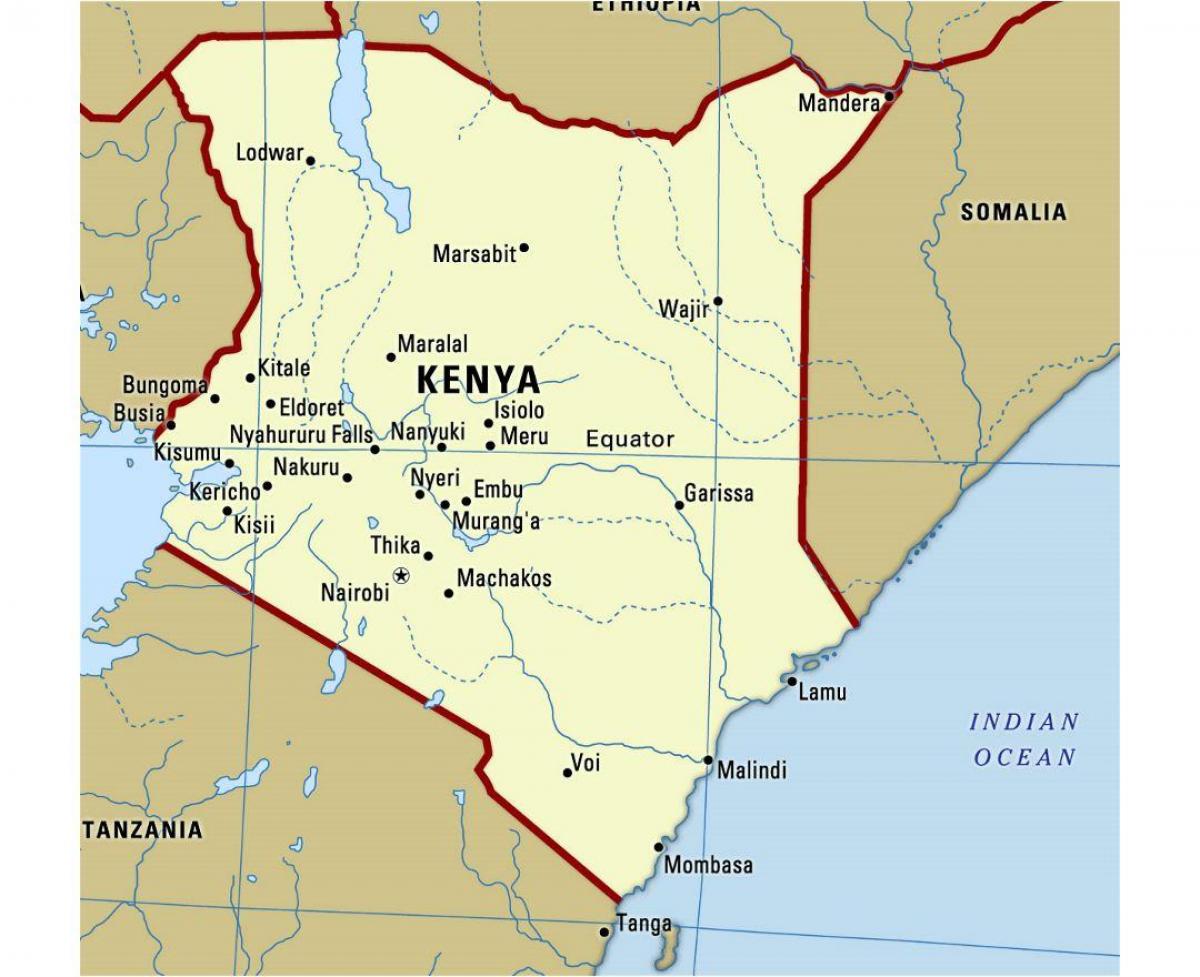 خط استوا میں کینیا کے نقشے