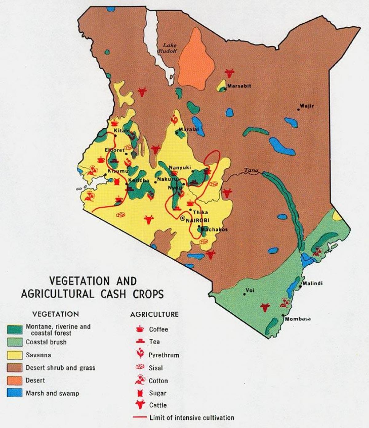 نقشہ کینیا کے قدرتی وسائل