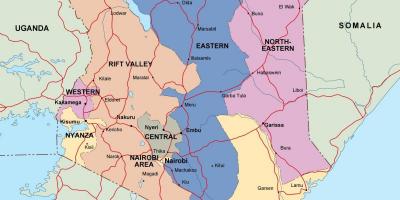 نقشہ کے سیاسی نقشہ کینیا کے