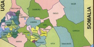 نیا نقشہ کینیا کے ممالک
