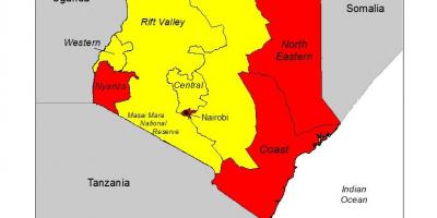 نقشہ کینیا کے ملیریا