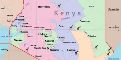 ایک نقشہ کینیا کے