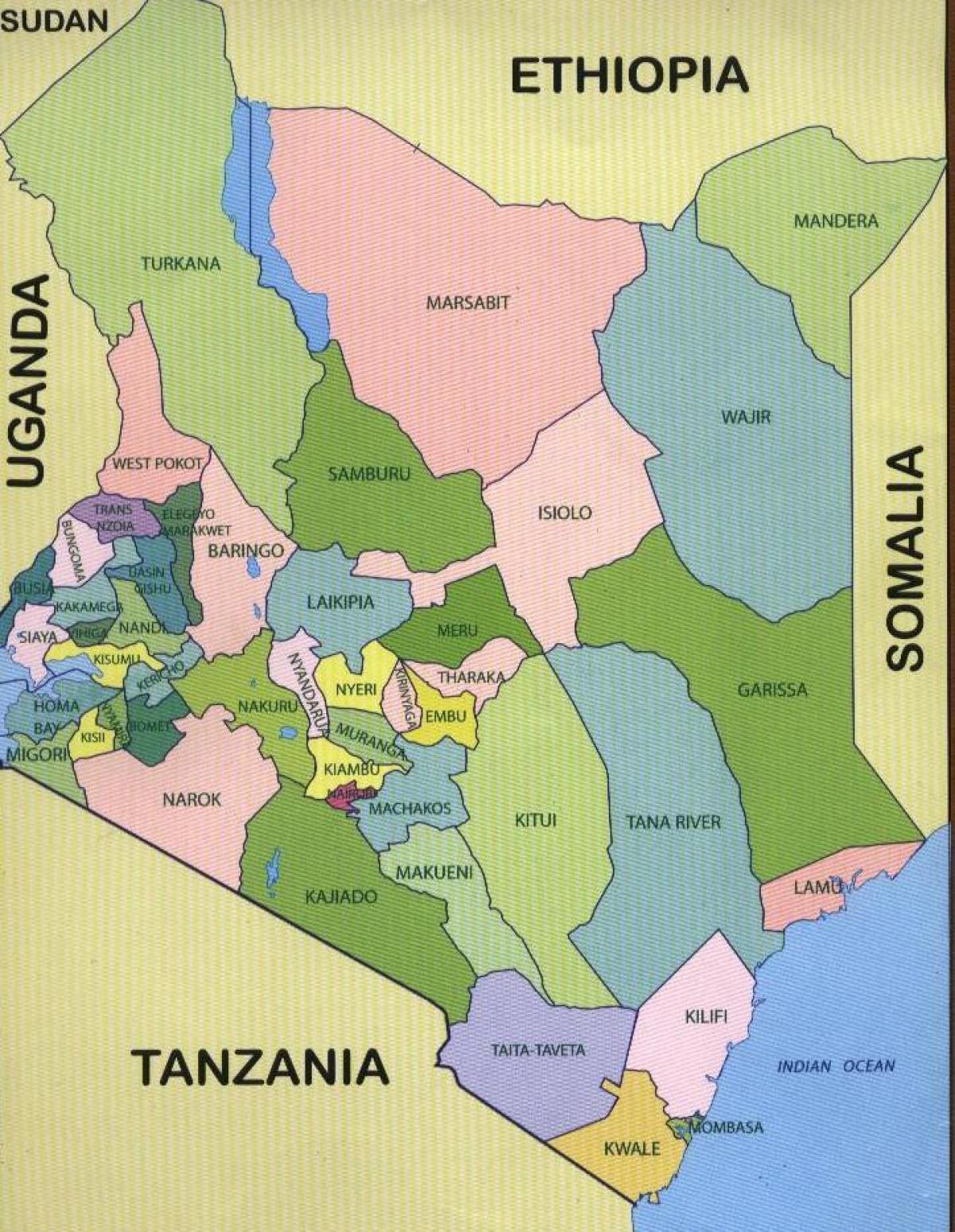 ممالک کینیا کے نقشے