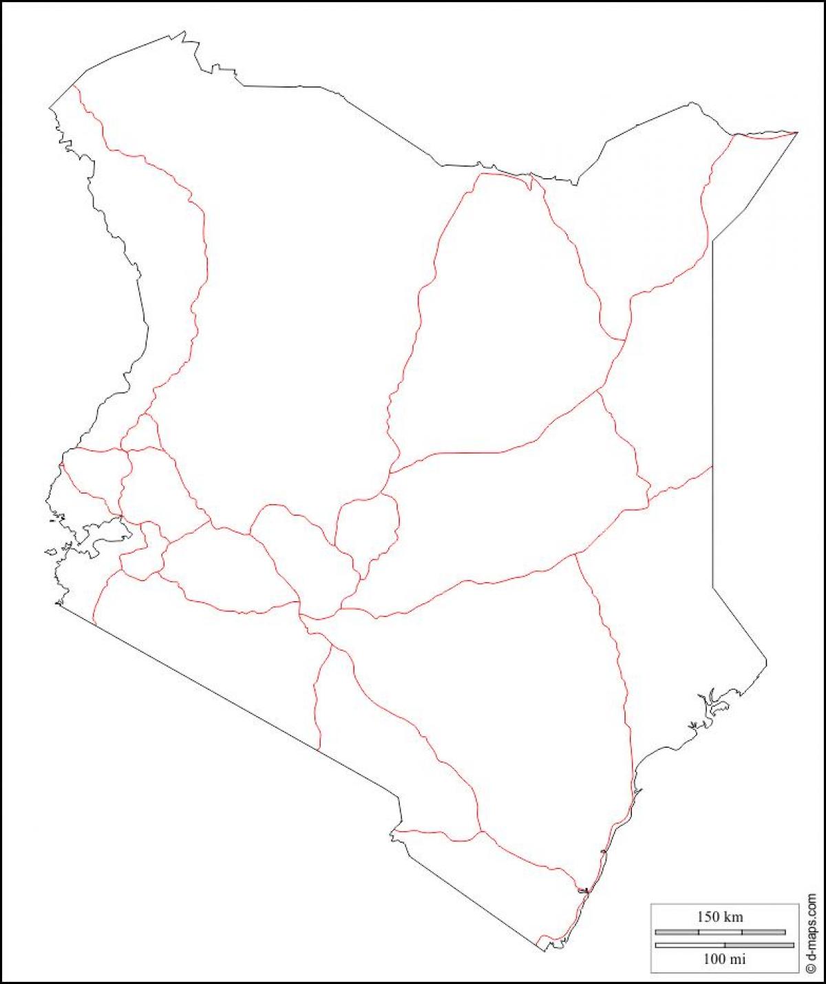 کینیا خالی نقشہ