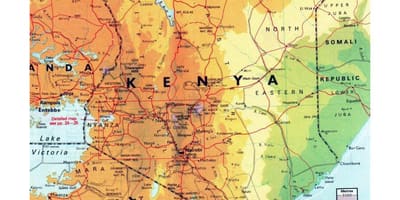 کینیا جغرافیائی نقشہ