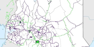 نقشہ کینیا کے ریلوے