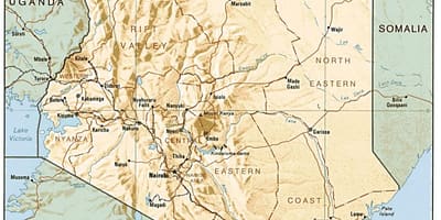 نقشہ کینیا کے دکھا بڑے شہروں