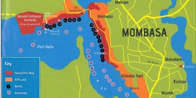 نقشہ کے mombasa کینیا