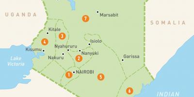 نقشہ کینیا کے دکھا صوبوں